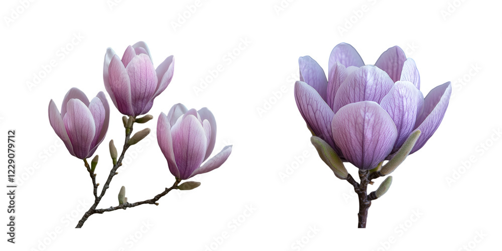 Naklejka premium crocus flowers isolated on white