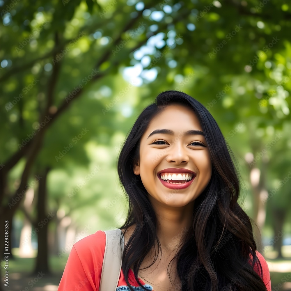 Joven hispana sonriendo. Tiene una expresión feliz y parece feliz. Joven hispana sonriendo. Tiene una expresión feliz y parece feliz.