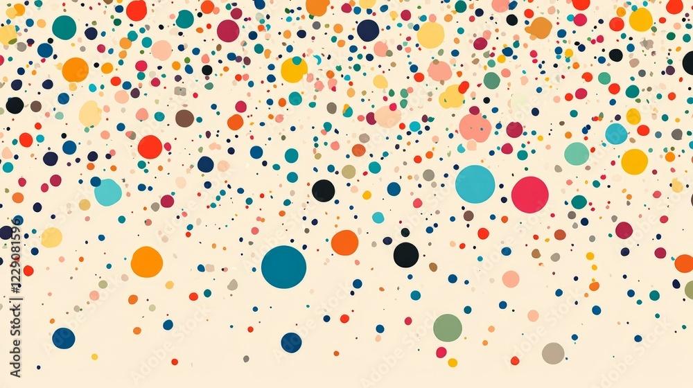 A colorful background with many small circles. Some of the circles are blue, some are red, and some are yellow A colorful background with many small circles. Some of the circles are blue, some are red, and some are yellow