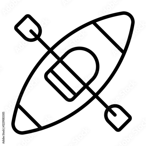 Kayak filled line icon