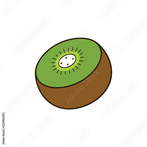 kiwi fruit isolated on white background
