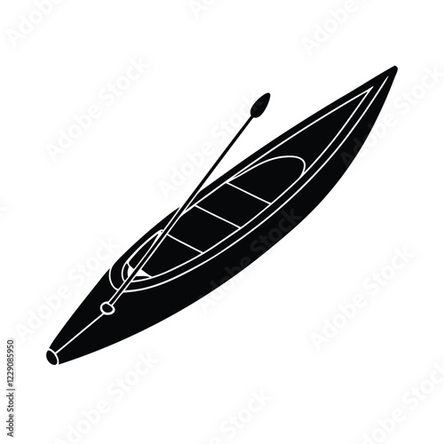 black and white canoe