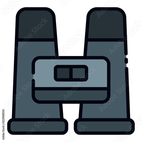 Binoculars filled line icon