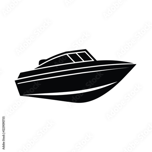 motor boat isolated on white