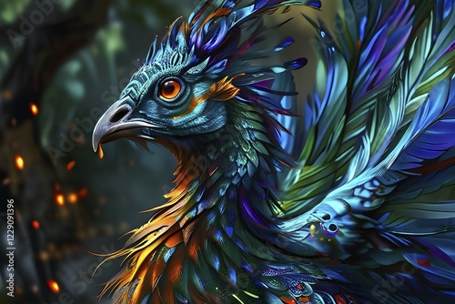 AI generated illustration of mythological creature chimeric hybrid of various animals photo