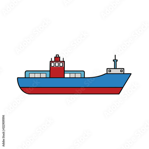 ship isolated on white