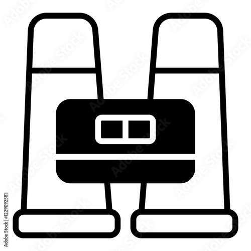Binoculars line glyph icon