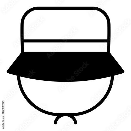 Hat line glyph icon