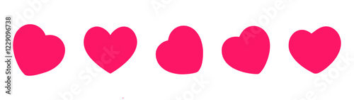 Red heart isolated on transparent background. Love symbol. High quality vector holiday elements