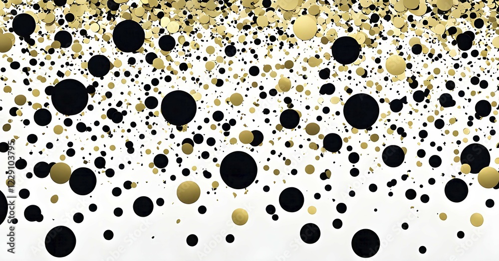 Abstract New Years Eve confetti explosion, with minimalist colored squares and circles falling through an empty white background, AI generated Abstract New Years Eve confetti explosion, with minimalist colored squares and circles falling through an empty white background, AI generated