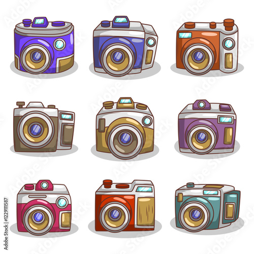 retro film cartoon camera illustration