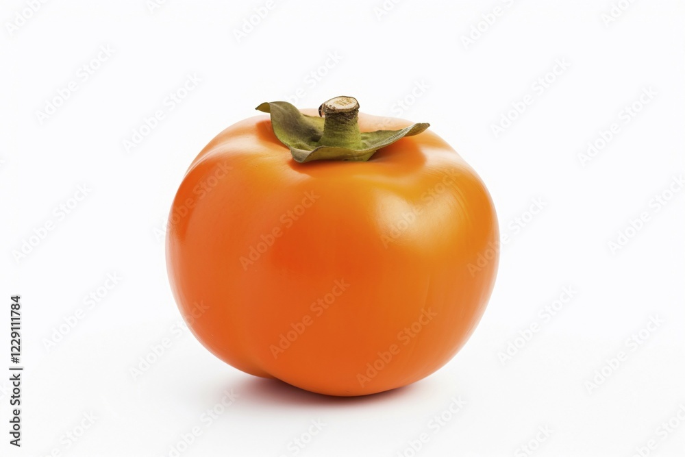 Persimmone fruit on white background. KI generiert, generiert, AI generated Persimmone fruit on white background. KI generiert, generiert, AI generated