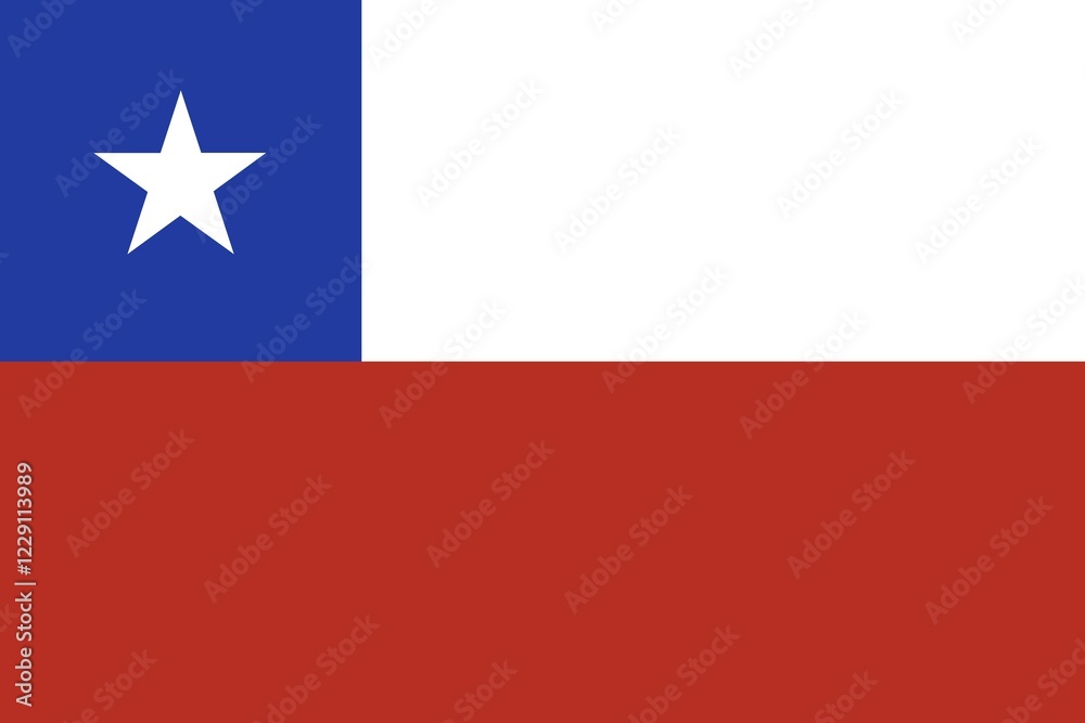 Flag of Chile, Vector illustration Flag of Chile, Vector illustration