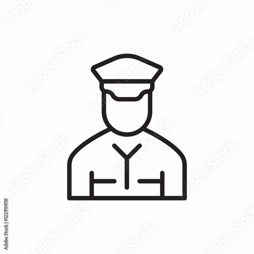 security guard officer icon vector sign