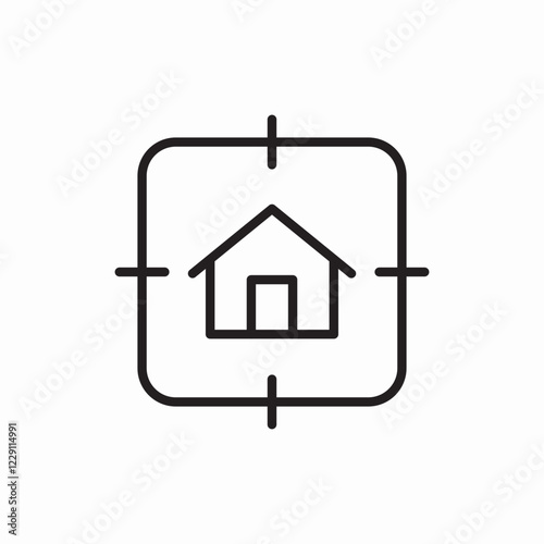 target house icon vector sign