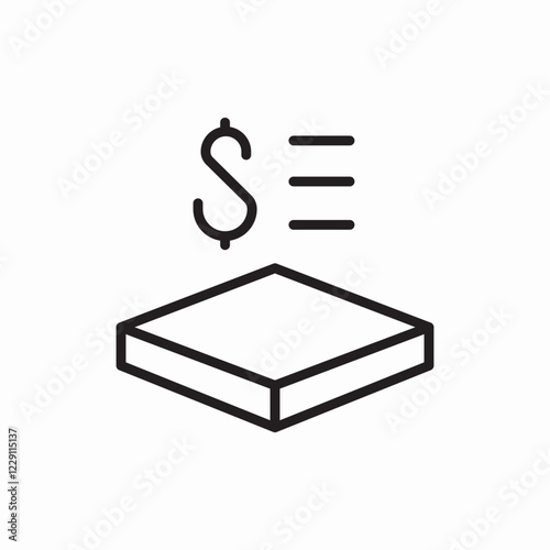 m2 floor price icon vector sign