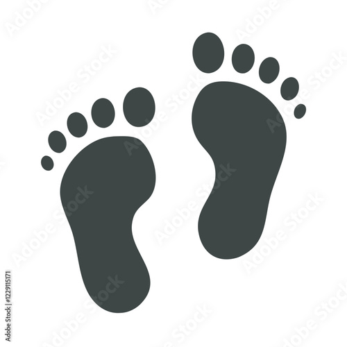 foot prints vector