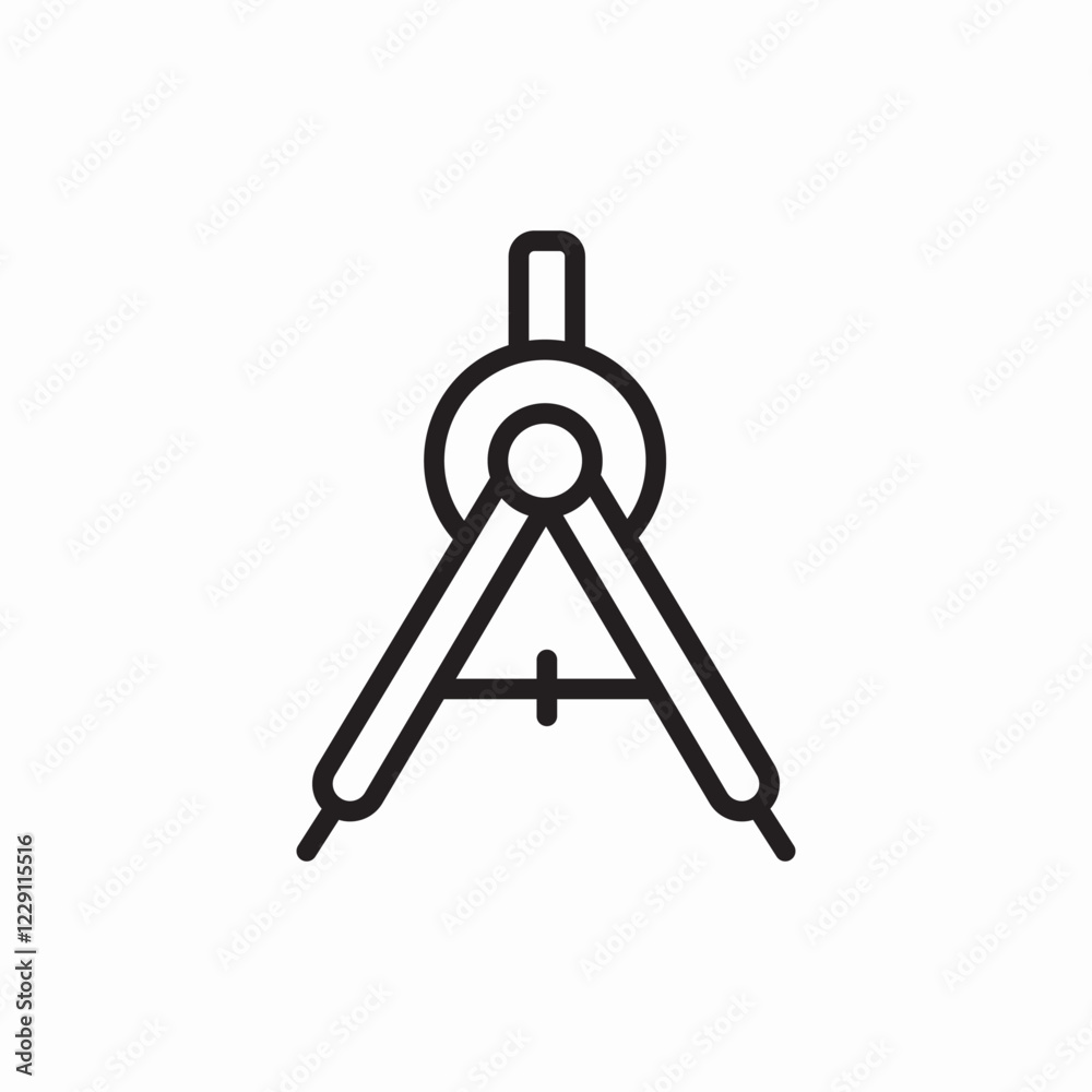 construction compass icon vector sign construction compass icon vector sign
