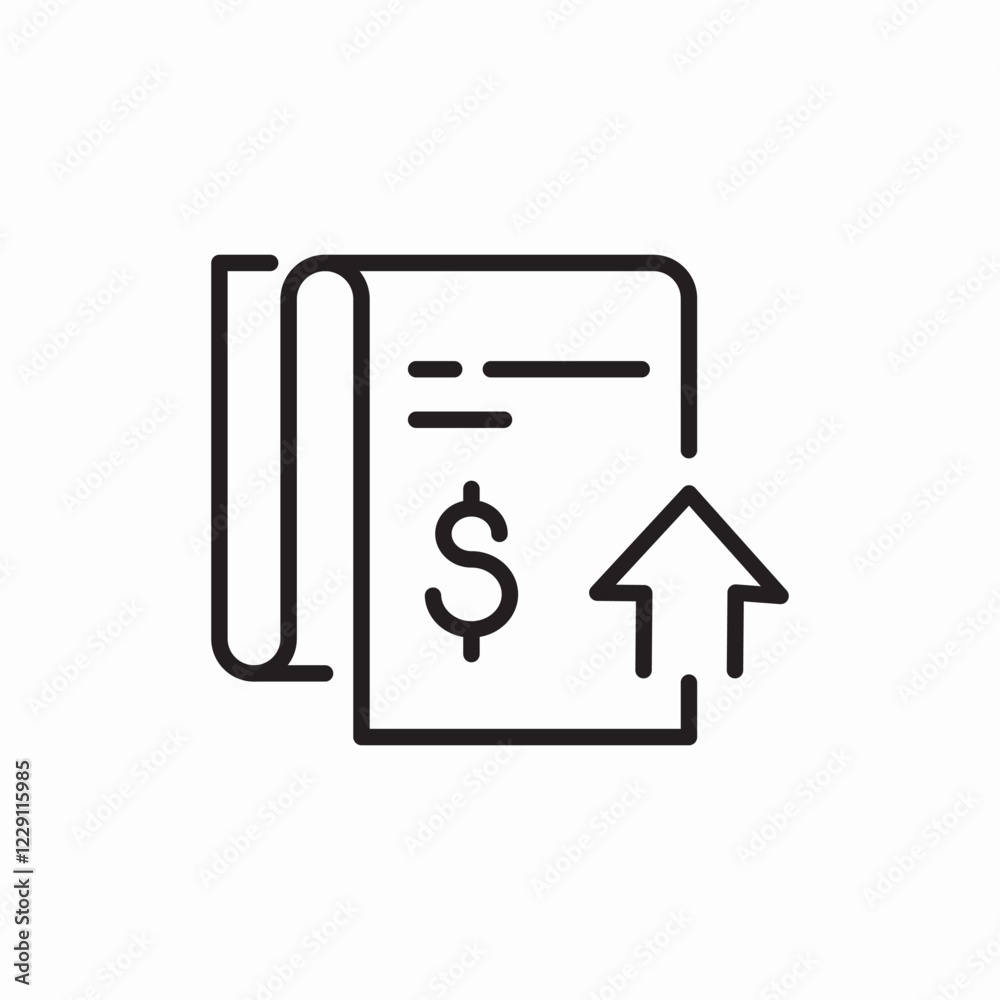 Credit card payment growth icon vector sign Credit card payment growth icon vector sign