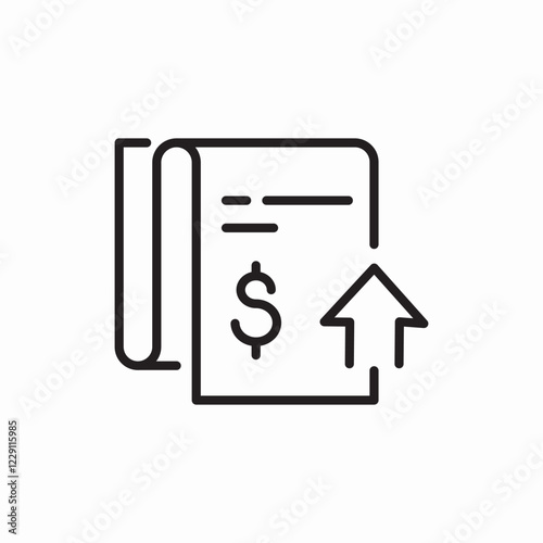 Credit card payment growth icon vector sign