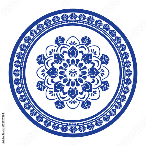 Leaves round frame pattern floral design. ring shape. botanical, natural theme. for decoration, wallpaper, background, home decor, ceramic, fabric, tile. circular border.