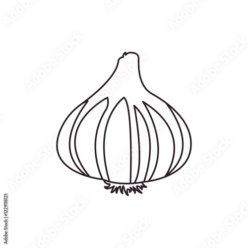 garlic onion vector symbol sign icon illustration 