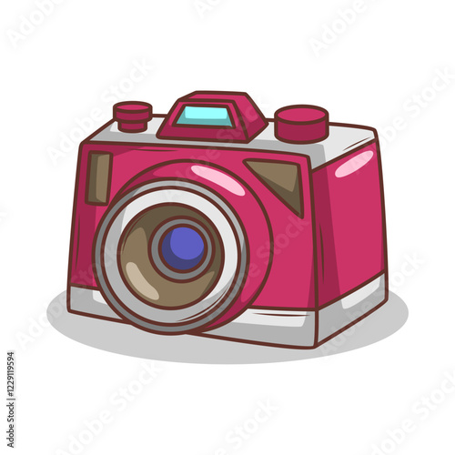 retro film cartoon camera illustration