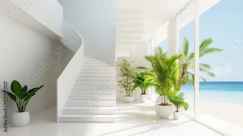 Minimalist interior architecture with clean lines and natural lighting.