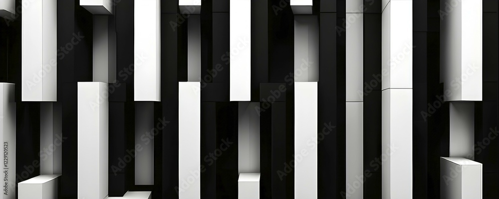Abstract background composed of overlapping rectangles in various shades of black and white, AI generated Abstract background composed of overlapping rectangles in various shades of black and white, AI generated