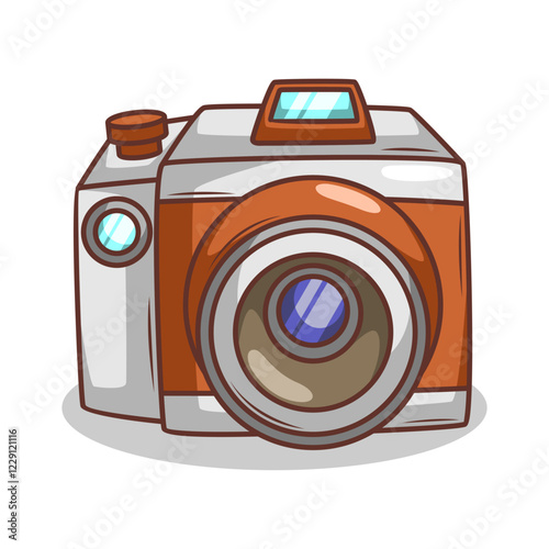 retro film cartoon camera illustration