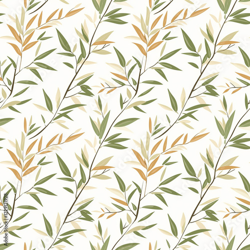 Wallpaper Mural Delicate botanical motifs highlight Japanese minimalism with earthy tones and elegant patterns, cultural patterns for modern packaging Torontodigital.ca
