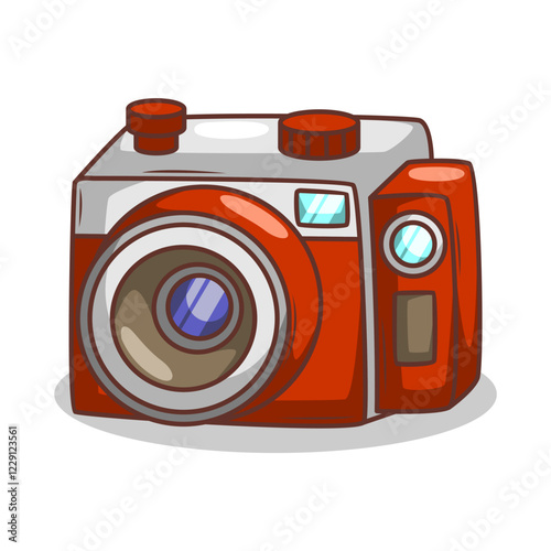 retro film cartoon camera illustration