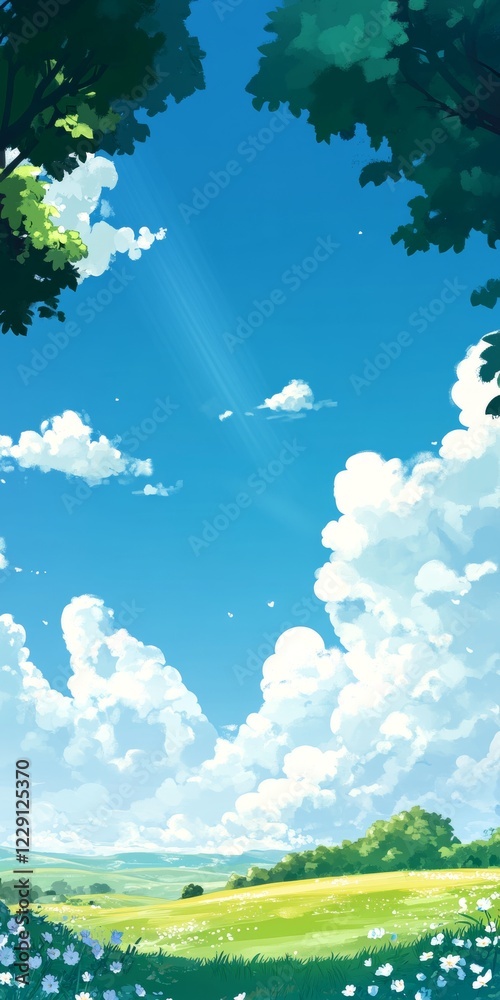 Obraz premium Serene Summer Meadow Landscape