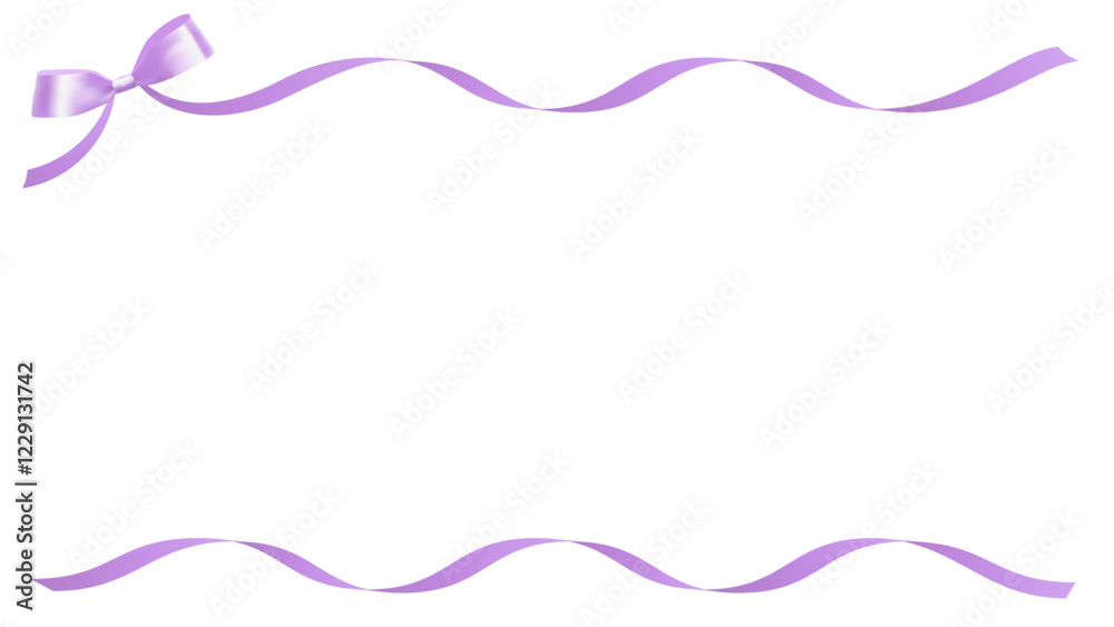Elegant lavender Ribbon Frame with Bow - Decorative Border Design Elegant lavender Ribbon Frame with Bow - Decorative Border Design