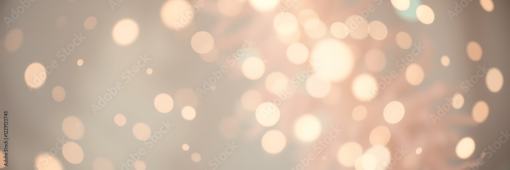 Obraz premium A soft, dreamlike scene filled with delicate floating bokeh light orbs in varying sizes, glowing in pastel tones against a blurred abstract background.