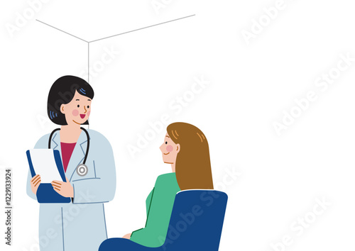 患者に説明をする女性医師