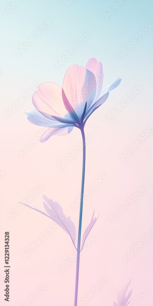 Delicate Pastel Flower in Soft Light Delicate Pastel Flower in Soft Light