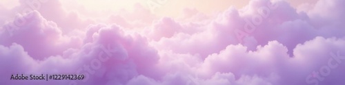 Swirling clouds of misty lavender and creamy white, blending into an ethereal haze, cloudy, serene, ethereal