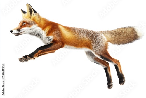Wallpaper Mural A red fox leaping in mid-air, showcasing its agility and quick reflexes Torontodigital.ca