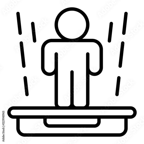 Teleportation line icon
