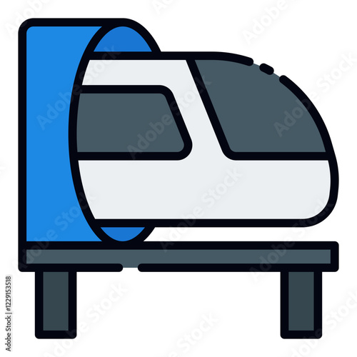 Hyperloop filled line icon