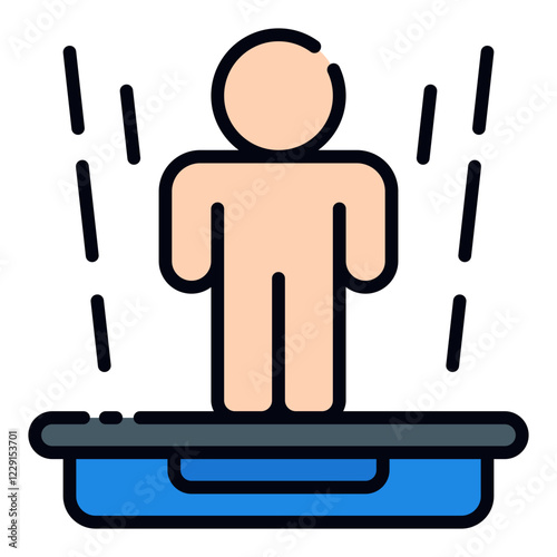 Teleportation filled line icon
