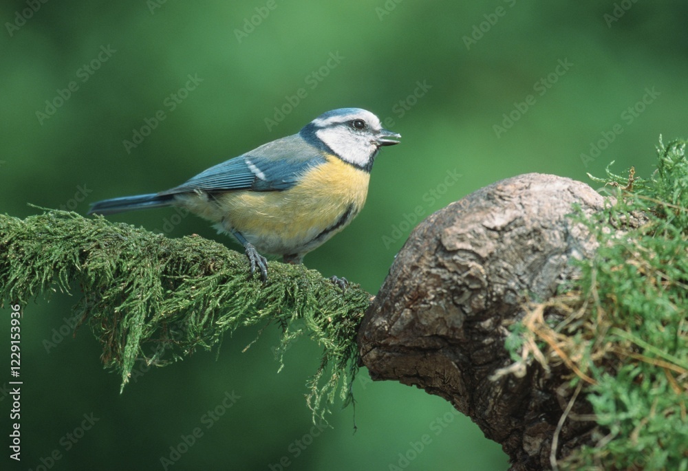 Obraz premium Blue Tit, Schleswig-Holstein, Germany (Parus caeruleus)