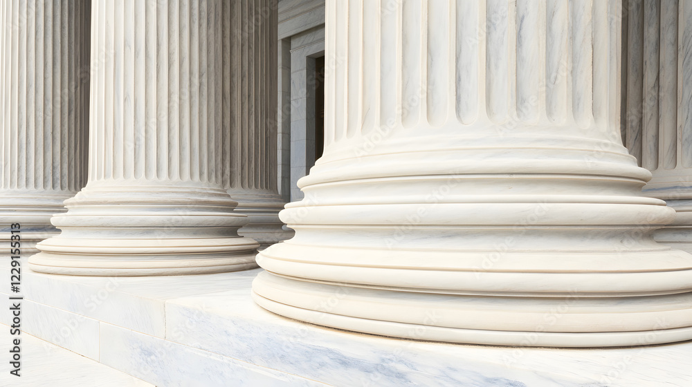Majestic courthouse pillars towering against a clear blue sky, symbolizing justice and authority in architecture, with grand architectural details.
Majestic courthouse pillars towering against a clear blue sky, symbolizing justice and authority in architecture, with grand architectural details.