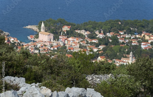 View of Veli Losinj, Losinj Island, Kvarner Gulf Bay, Croatia, Europe photo