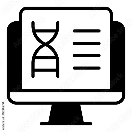 Bioinformatics line glyph icon