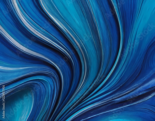 Fluid Silver Waves