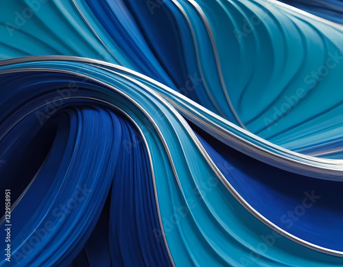 Fluid Silver Waves