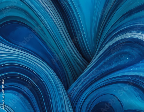 Fluid Silver Waves