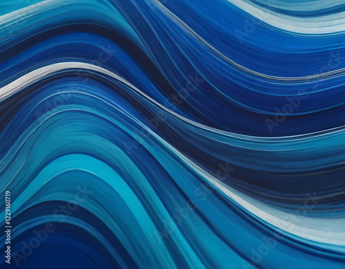 Fluid Silver Waves